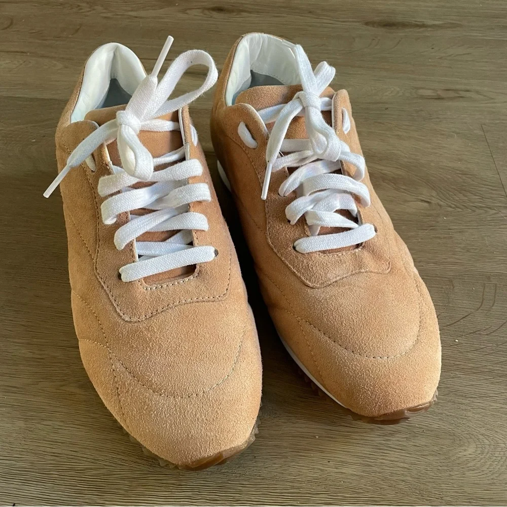 NWOT Sam Edelman Trace Sneaker in Tan Size 9 Leather - Picture 2 of 10